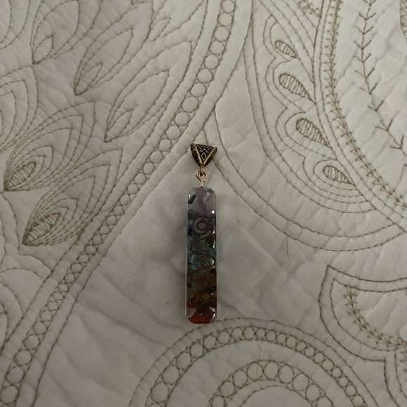 New 7 Charka Stone Orgonite Pendants Energy Chakra Reiki Healing Amulet - Picture 7 of 7